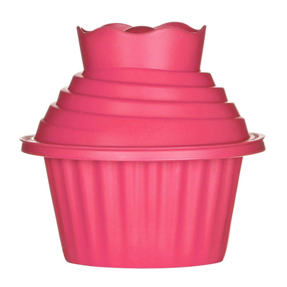 Giant Cupcake Mould, 3-Pieces - Hot Pink