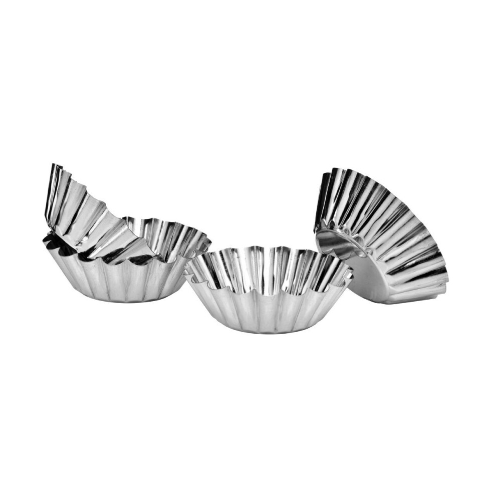 Set Of 4 Tart/Cake Moulds, Tinplate