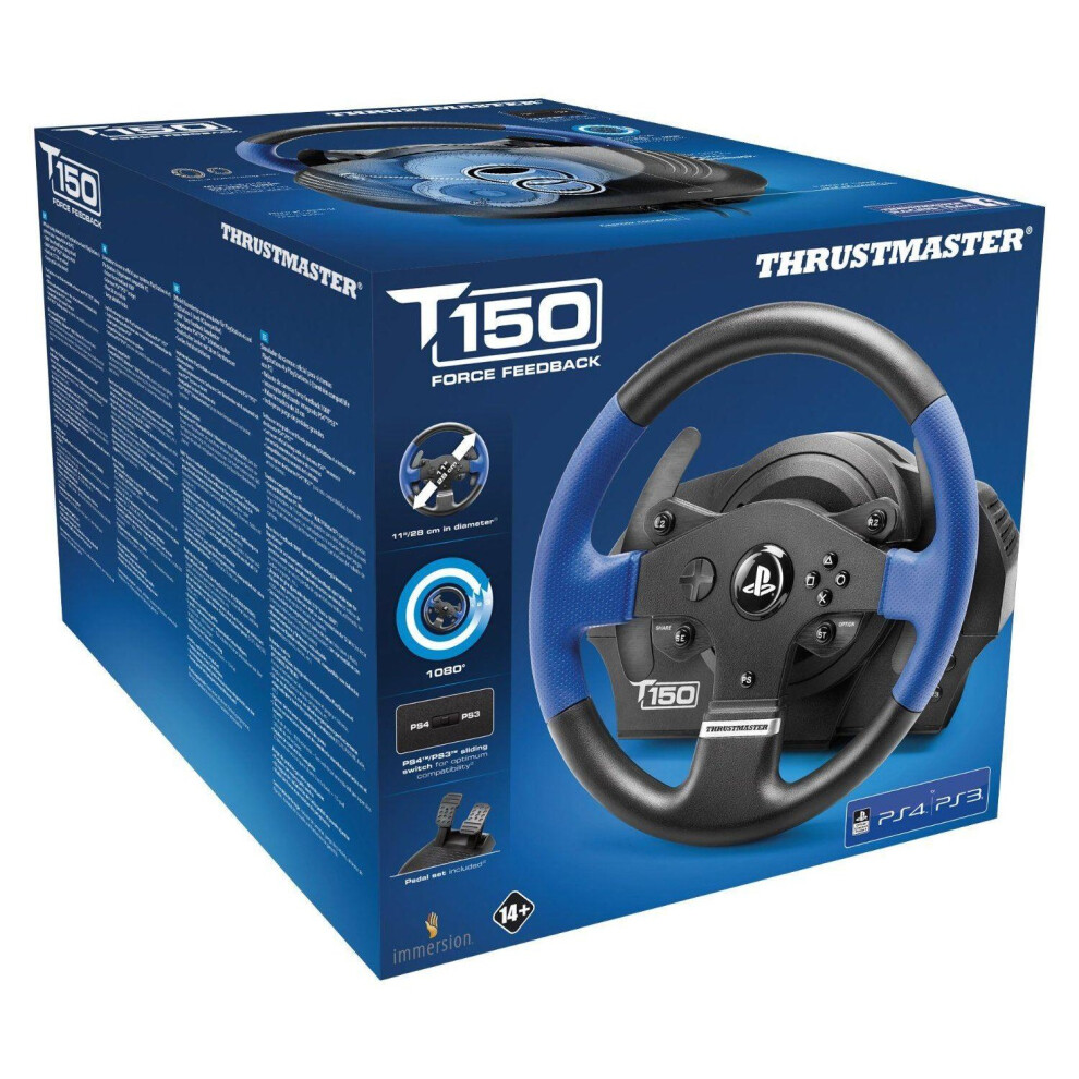 Thrustmaster T150 Force Feedback Official PlayStation Racing Wheel - PS4/PS3/PC