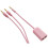 Groov-e GVAC2/PL Headphone Splitter and Jack Plug to Jack Plug 3.5mm Set - Pink 1