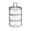 Premier Housewares 3pc Stackable Storage Jar | 3-Tier Glass Storage Jar 1