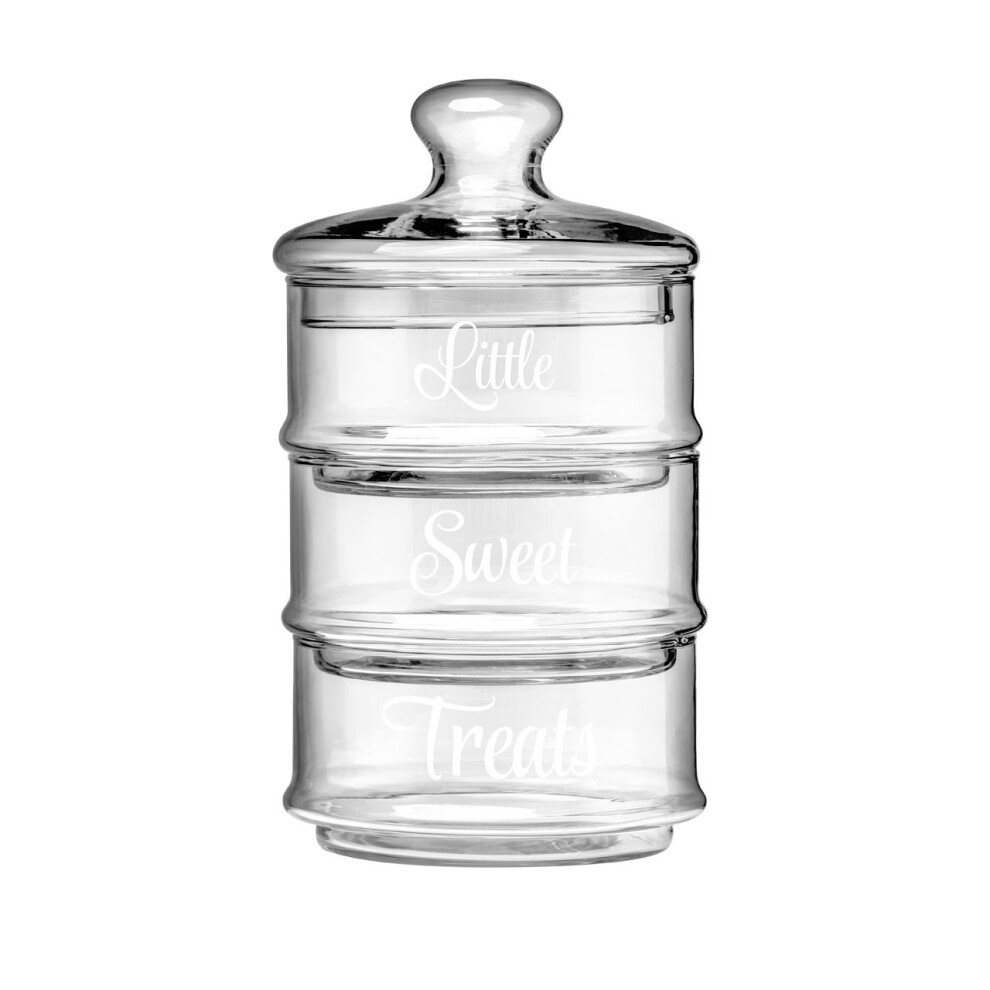 3pc Stackable Storage Jar | 3-Tier Glass Storage Jar