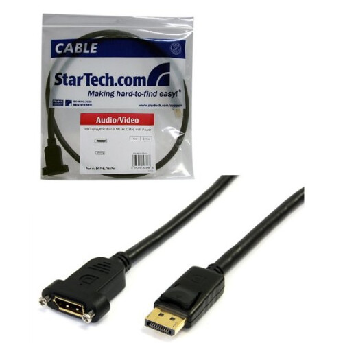 Cable A/V - STARTECH - DisplayPort - 91,44 cm - Macho/Hembra - Negro