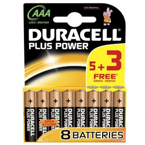 Duracell Duracell AAA 5 + 3 Free Power Plus (Model No. MN2400B53FREEPP)