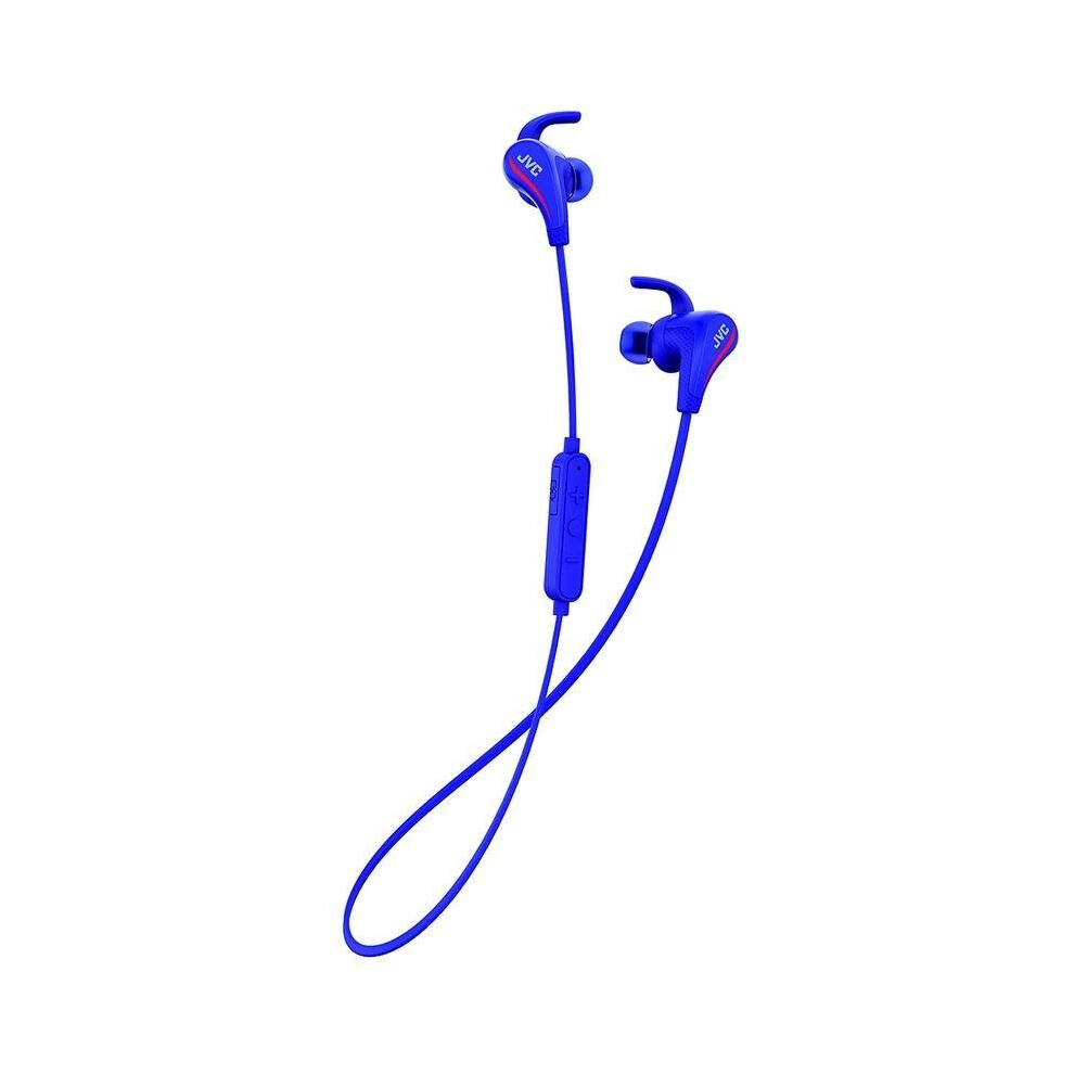 JVC AE Wireless Bluetooth Sports Headphones with Pivot Motion Fit - Blue