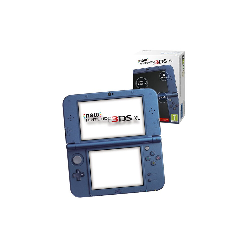 New Nintendo 3DS XL Console Metallic Blue with NFC Function for Amiibo