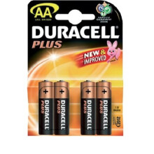 Duracell Plus 5000394038103 MN1500 AA/LR6 Batteries (Pack of 4)