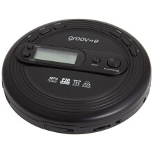 Groov-e Retro Series Personal CD Player + Radio MP3 Playback and Earphones - Black