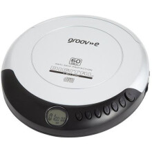 Groov-e Retro Series Personal CD Player with Earphones - Silver (GVPS110)