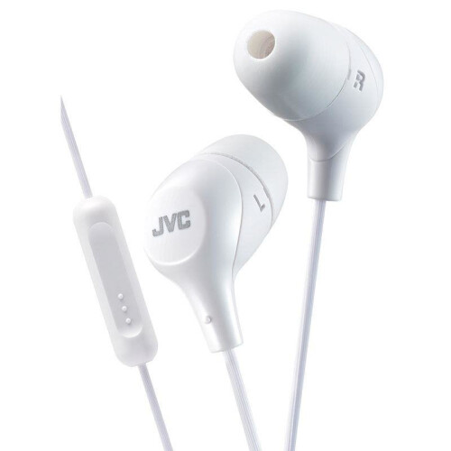 JVC JVC In-Ear Headphones with 1-Button Remote Control And Mic - White