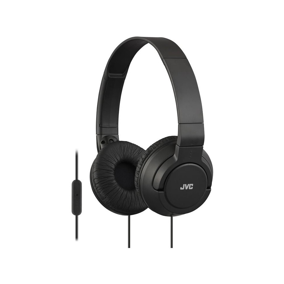Jvc Ha-Sr185-B-E Lightweight Powerful Bass Headphones With Remote & Mic- Black 4975769425004