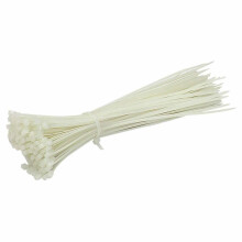 Fascetta di cablaggio - Nylon - 200mm - Confezione da 100 - Bianco - Utilizzo esterno