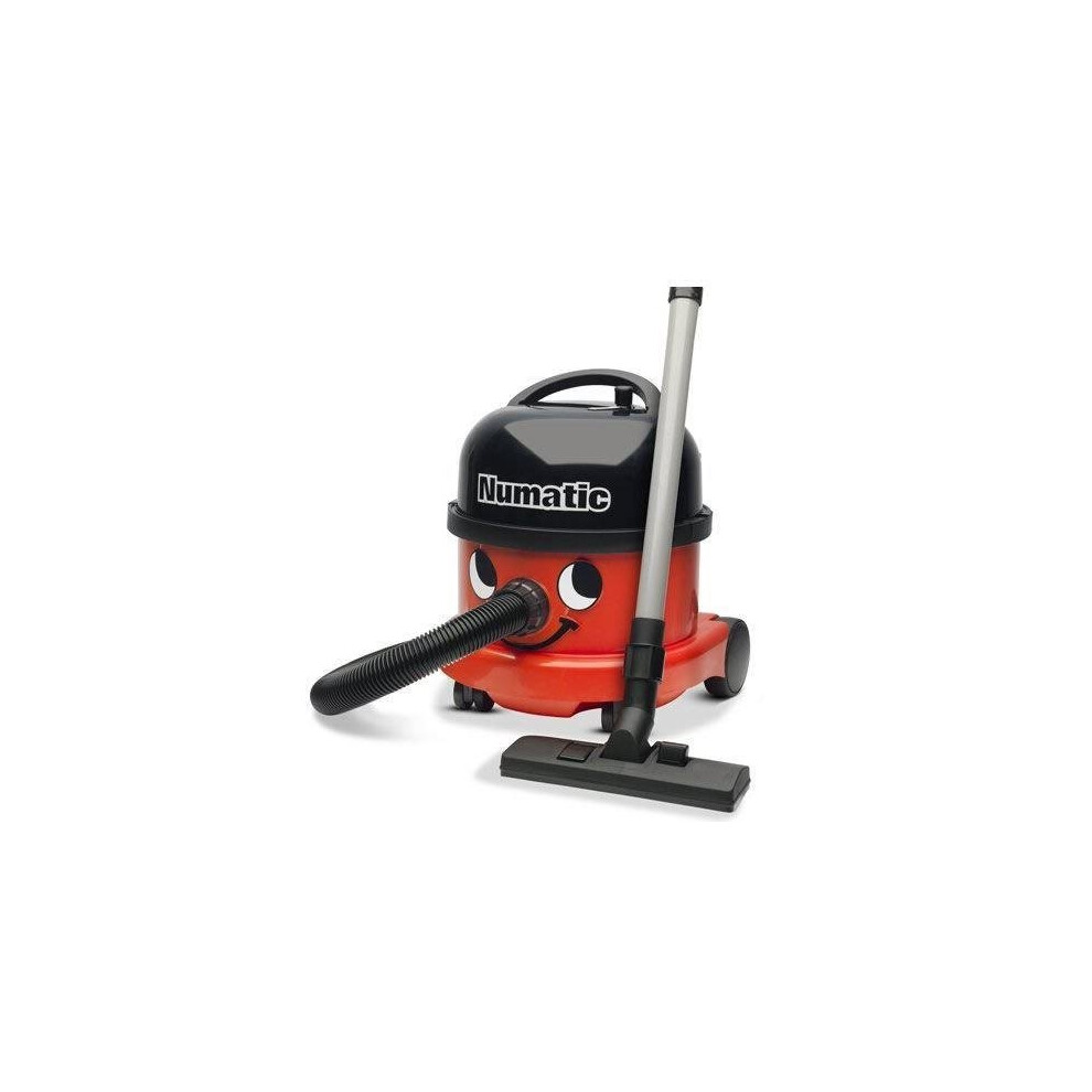 NRV200C2 Numatic Red Commercial Dry Vacuum Cleaner, 9 Litre, 620W, Aluminium Wand, 12.5m Hose (Henry)