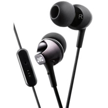 JVC Premium Sound In Ear Headphones with Remote And Mic - Black (HAFR325B)