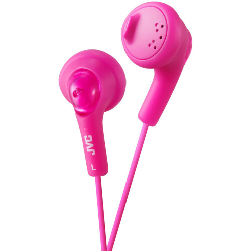 JVC JVC Gumy Bass Boost Stereo Headphones for iPod iPhone MP3 and Smartphone - Peach Pink