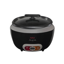 Tefal Cooltouch Rice Cooker, Steam Basket, Glass lid, Removable Bowl - Black (Model No. RK1568UK)
