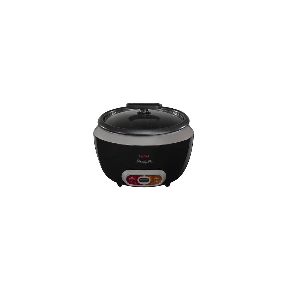 Tefal Cooltouch Rice Cooker, Steam Basket, Glass lid, Removable Bowl - Black (Model No. RK1568UK)