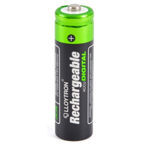 Lloytron AA 1300mAh NiMH Rechargeable Batteries (B012) 4-Count, Up to 1000 Cycles