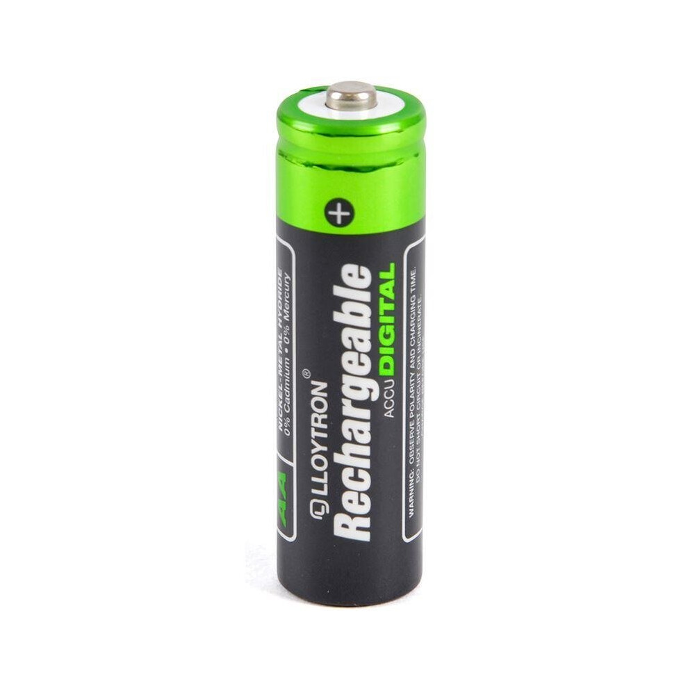 Lloytron Rechargeable Battery 1300 mAh Size AA Pack of 4 1000 charges (B012)