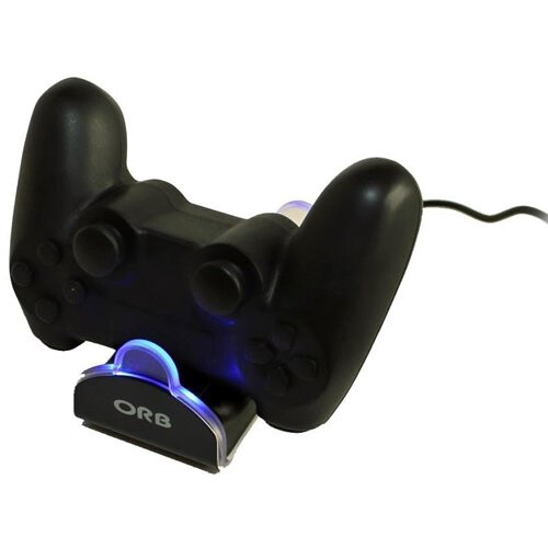 ORB PS4 Dual Controller Charge Dock - Charges 2 Controllers at Once, USB-Powered, LED Indicator 1