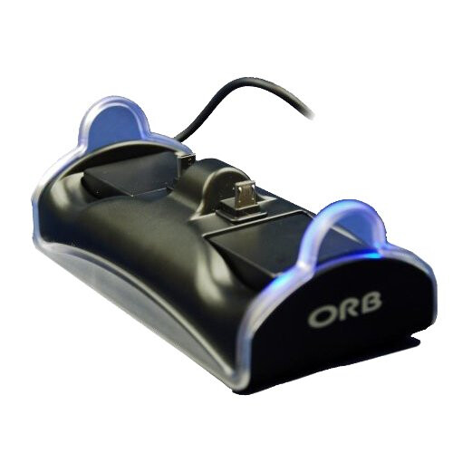 ORB PS4 Dual Controller Charge Dock - Charges 2 Controllers at Once, USB-Powered, LED Indicator 2