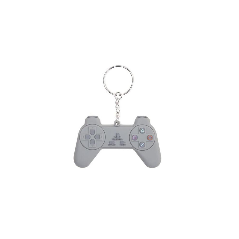 SONY PlayStation Rubber Resin PlayStation One Gaming Controller Model Keyring Grey (KE128828SNY)