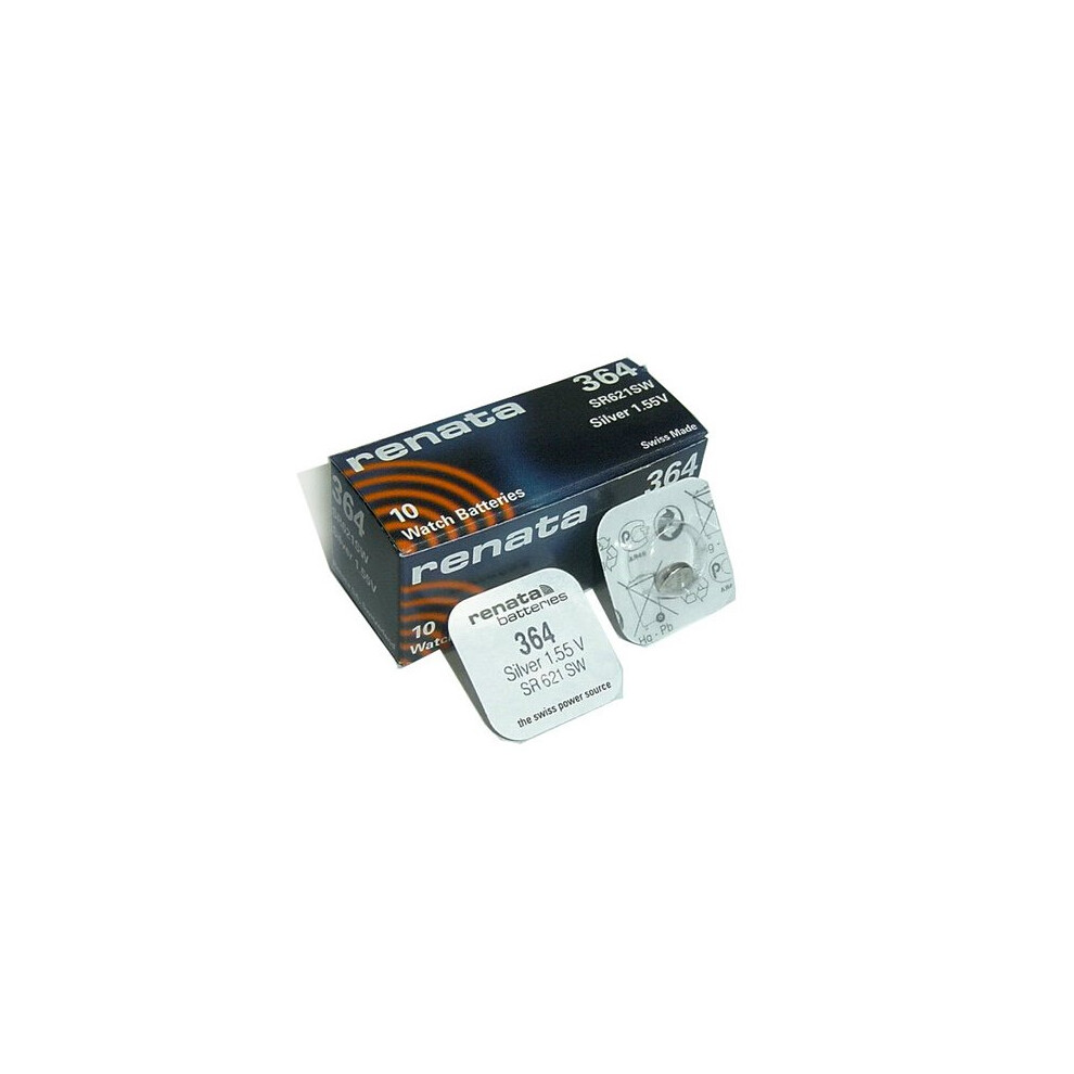Renata Battery - 364 - Pack of 10 (SR621SW)-image-OPC-P86SP8-NEW