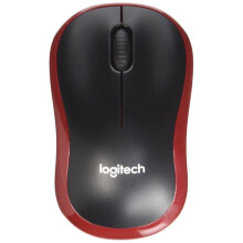 Logitech M185 Wireless Mouse - Red -  2.4 GHz wireless connectivity