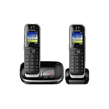 Panasonic Twin Handset Cordless Phone + Nuisance Call Blocker LCD Colour Display