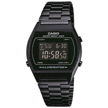 Casio Mens Watch with Black Digital Display and Stainless Steel Bracelet