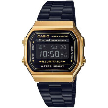 Casio Digital Watch Classic Black and Gold A168WEGB-1BEF