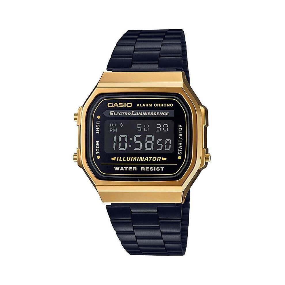 Casio Digital Watch Classic Black and Gold A168WEGB-1BEF