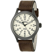 Timex Mens Quartz Watch Timex Expedition Scout with Leather Strap (Model T49963)