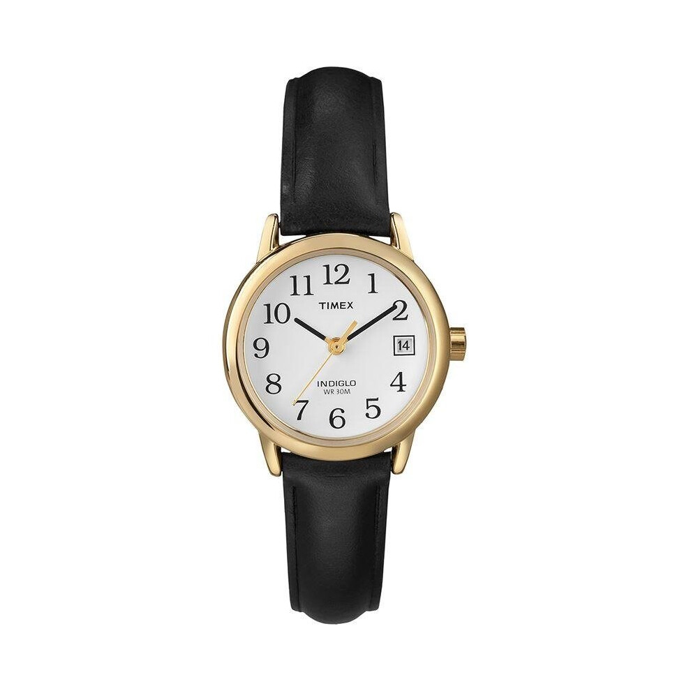 Timex Easy Reader Date Watch with Dial Analogue Display and Leather Strap