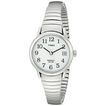 Timex Women's Silver Stainless-Steel Quartz Watch with White Dial (T2H371)