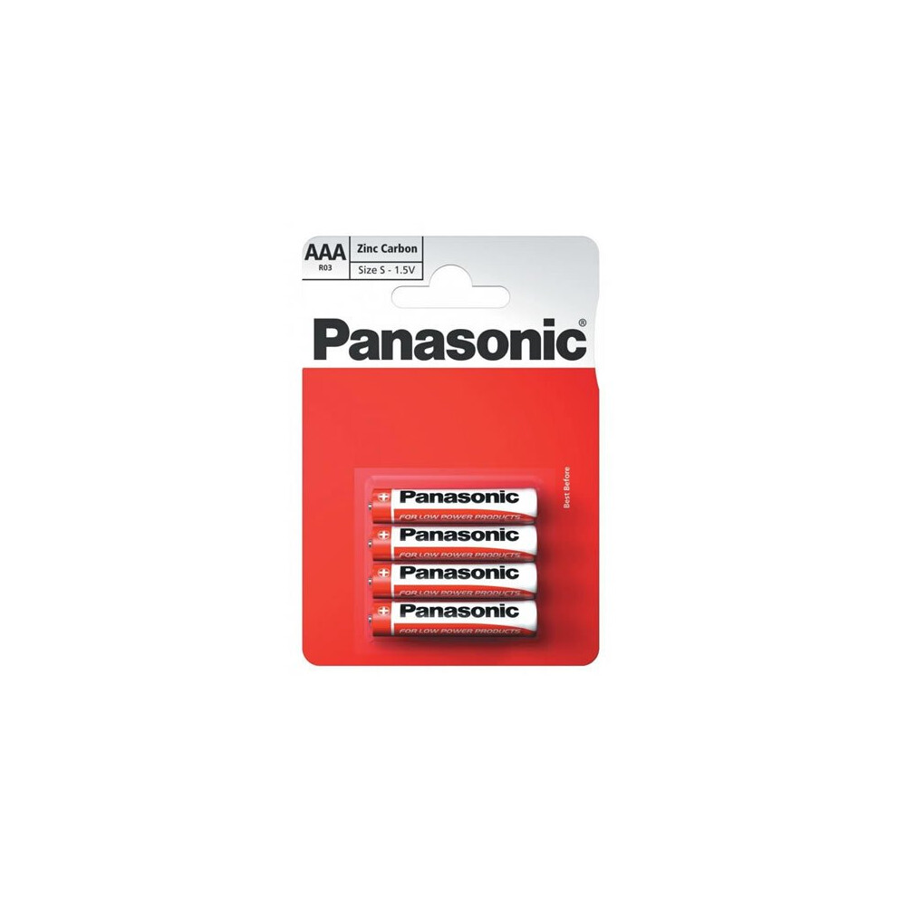 Panasonic 1010 Zinc AAA Micro Special Power Battery - Pack of 12 (R03R-4BP)