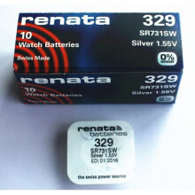 Renata 329 Mercury Free 1.55 Volt Watch Battery Replaces - Pack of 10 (SR731SW)