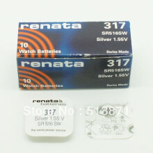 Renata Battery - 371 - Pack of 10 (SR516SW)