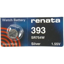 Renata 393 Mercury Free 1.55 Volt Watch Battery Replaces - Pack of 10 (SR754W)