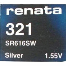 Renata 321 Mercury Free SR616SW 1.55v Silver Oxide Watch battery - Pack of 10