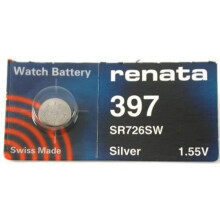 Renata 1.55 Volt Watch Battery 397 Replaces - Pack of 10 (SR726SW)
