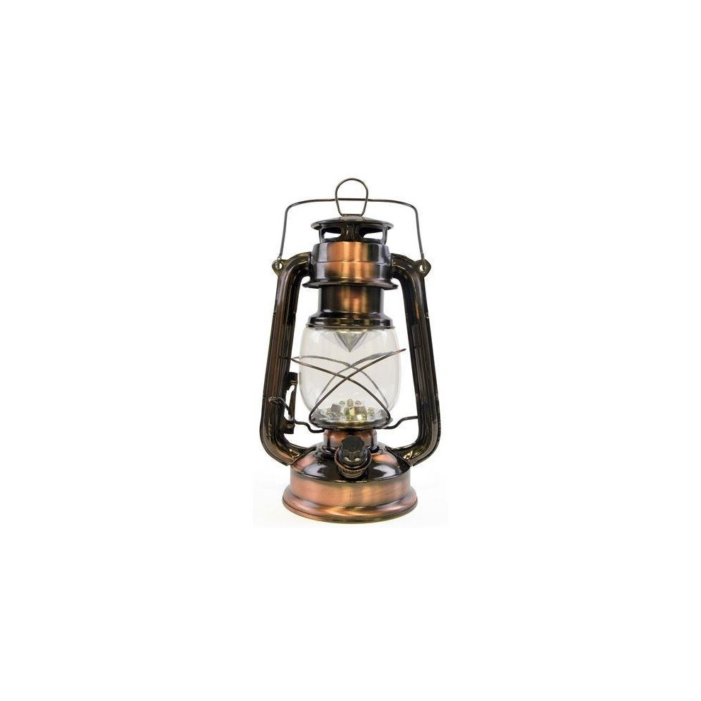 Lloytron 15x LED Storm lamp Lantern With Carry Handle - Copper Glass (D1201CP)