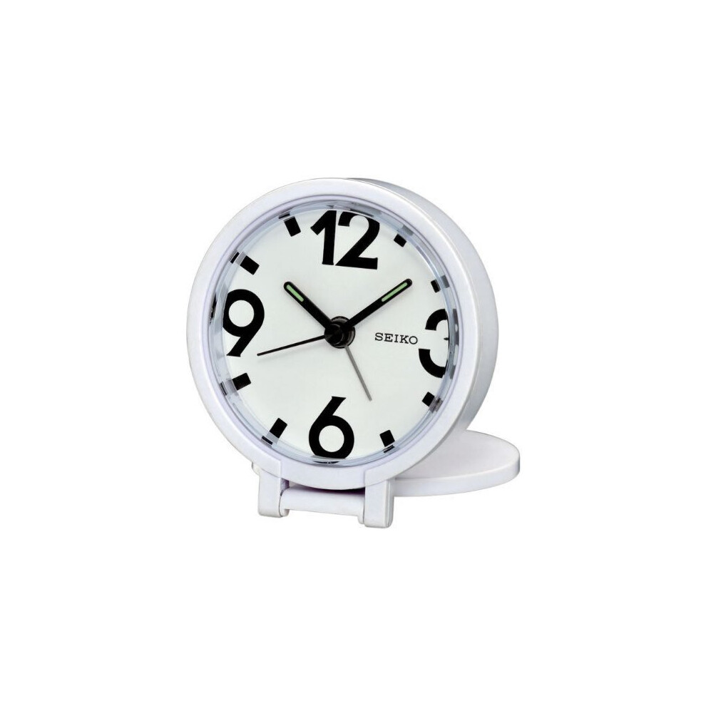 Seiko Travel Alarm Clock, White (QHT011W)