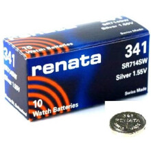 Renata 1.55 Volt Watch Battery 341 Replaces - Pack of 10 (SR714SW)