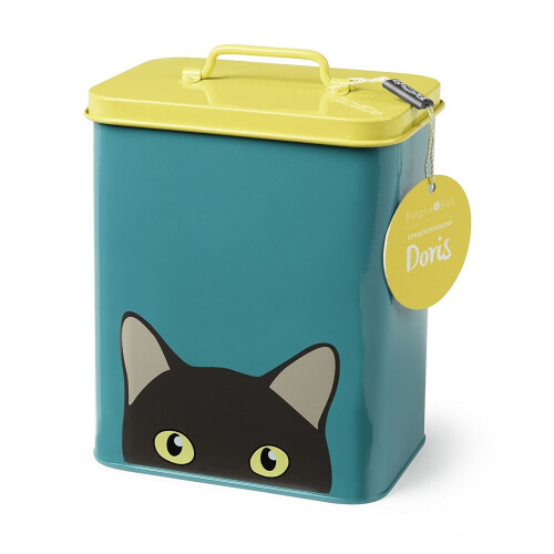 Pet Food Tin - Doris Cat Tin - Cat Food Storage Tin