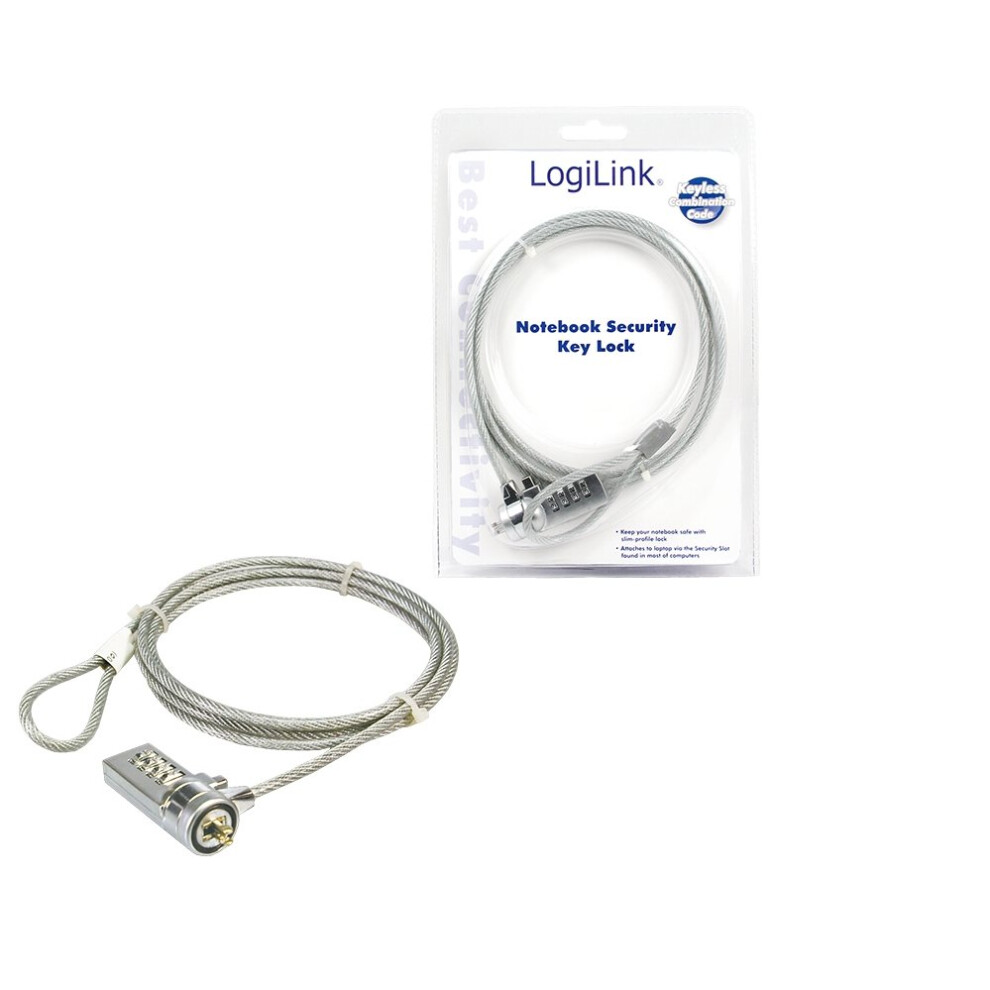 Logilink Notebook Security Lock W/ Combination 1.5M Cable Lock 4260113565377
