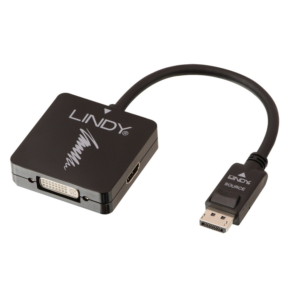 Lindy 41028 Display Port/Hdmi Vga/Dvi Cable Interface/Gender Adapter Black 4002888410281