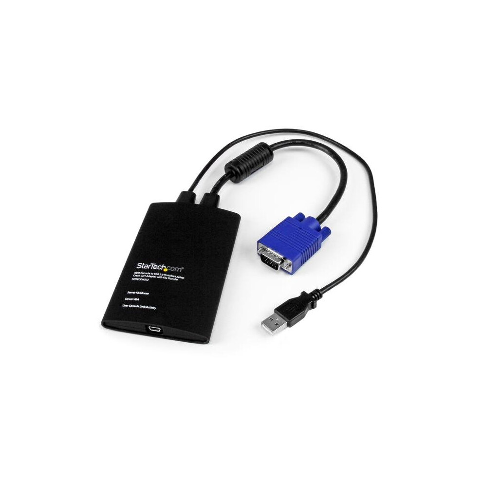 StarTech.com KVM Console to Laptop USB 2.0 Portable Crash Cart Adapter with File Transfer & Video Capture