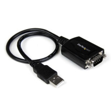 STARTECH Cable adaptador USB a serie DB9 RS232 de 30 cm con puerto de memoria Memoria - M/M