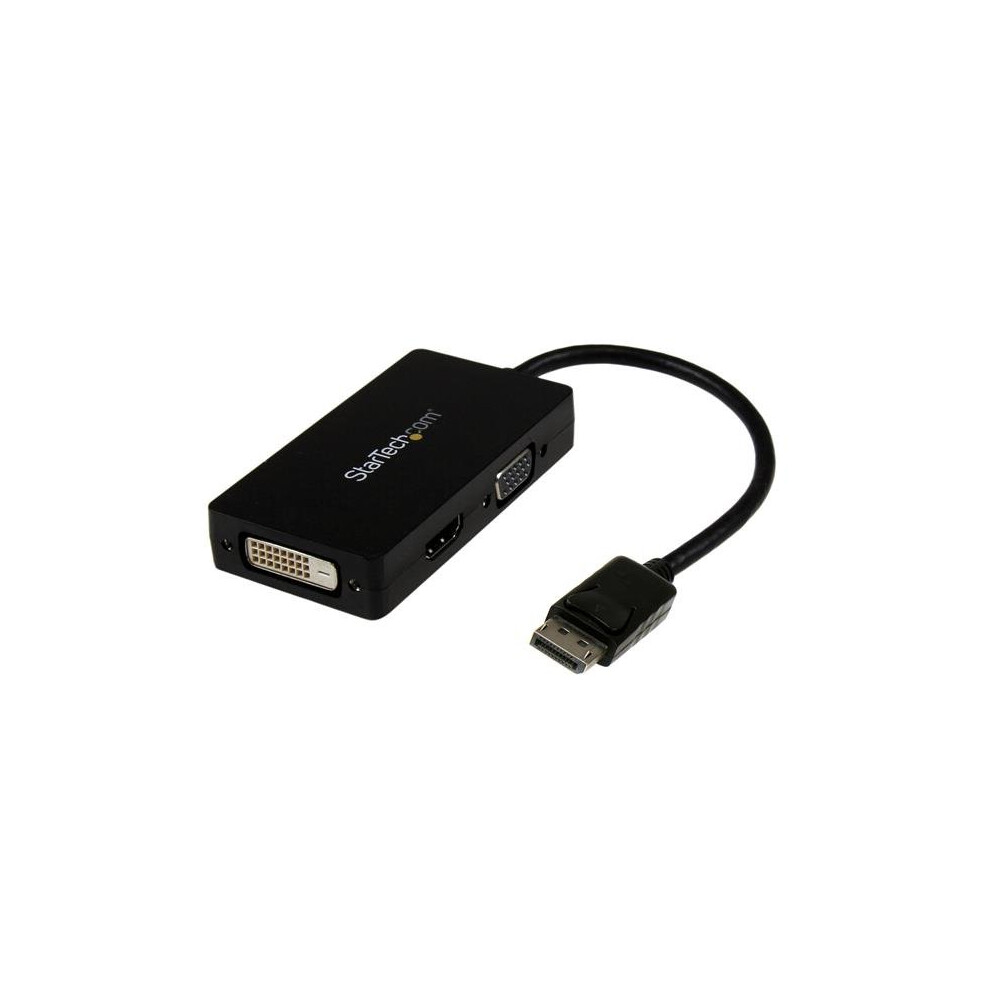 StarTech.com Travel A/V adapter: 3-in-1 DisplayPort to VGA DVI or HDMI converter